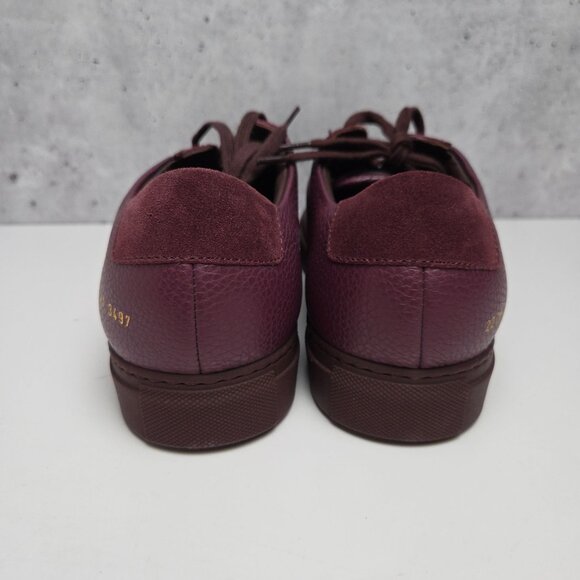 Common Projects BBall Low Premium Bordeaux Sneakers Mens 41 US 8 Leather & Suede - Picture 6 of 10
